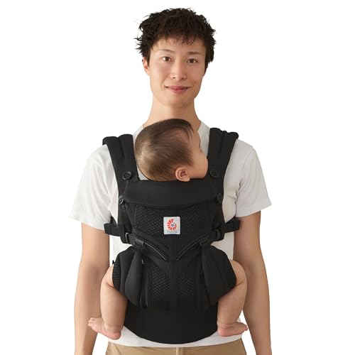 Image of Ergobaby Omni Classic Baby Carrier for Newborn to Toddlers 0-48 Months (7-45 lbs) - 4-Position Breathable Mesh Baby Carrier with Ergonomic Support - Onyx Black