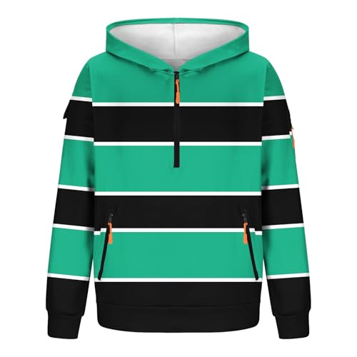 Plus Size Mens Sweatshirts Fashion Striped Color Block Zipper Hoodies with Pocket Fall Long Sleeve Casual Pullover3