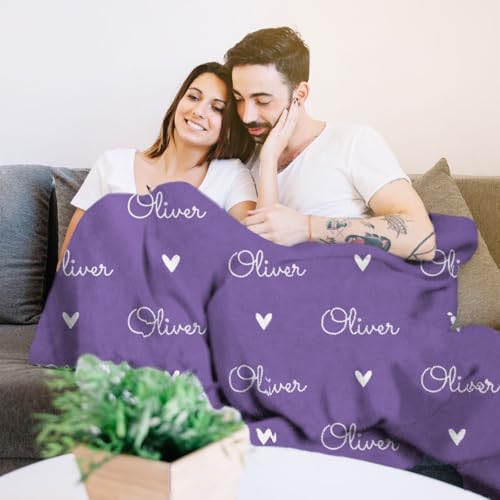 Image of PUREFLY Ships Next Day-Personalized Blanket for Kids- Custom Blanket with Name for Teen Girls and Boys, Birthday Gifts for Women and Men, Customized Flannel Throw, Christmas Blankets Gifts for Baby