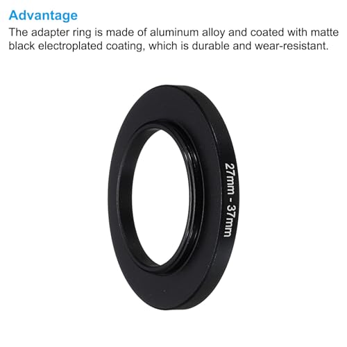PATIKIL 27mm-37mm Metal Step Up Ring with Cleaning Cloth - Image 4