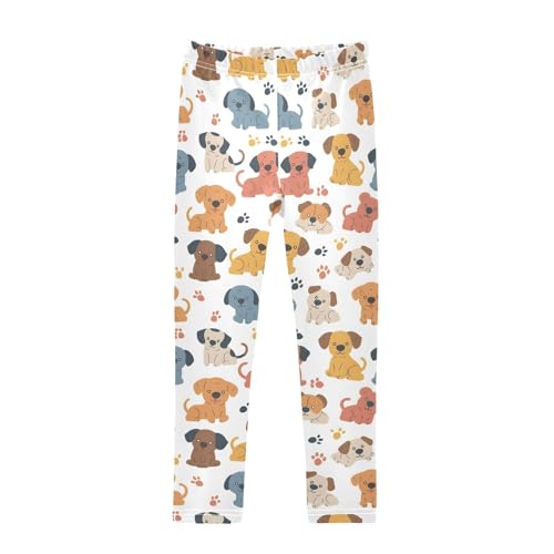 Dog Paw Prints Cute Girls Leggings Athletic Pants Tights Stretch Bottom