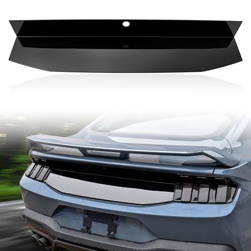 Image of Rear Decklid Trim Panel for Ford Mustang 2024 2025, Trunk Center Boot Cover Panel Trim Decorating Board Trunk Center Lid Cover for Ford Mustang 2024 2025 Accessories (Glossy Black)