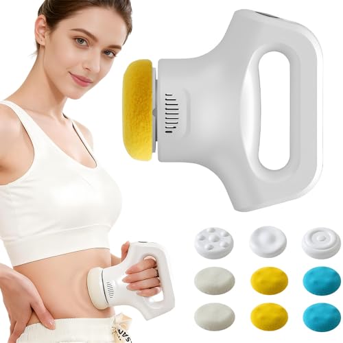 Máquina de esculpir, máquina de escultura corporal de mano, máquina de esculpir el cuerpo, removedor de celulitis con 3 almohadillas lavables, alivia la fatiga del cuello, hombros, cintura, abdomen