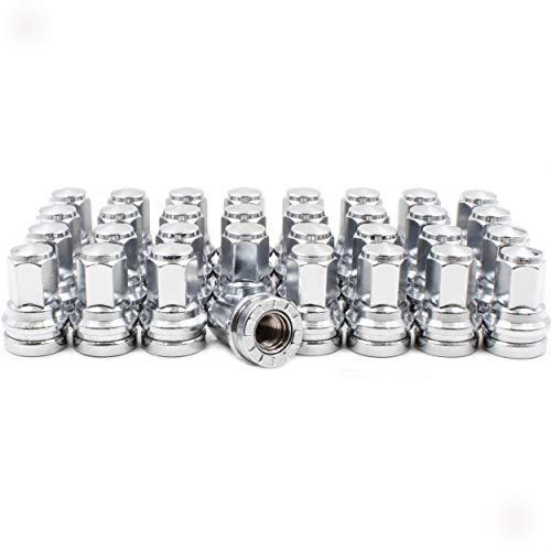 Wheel Accessories Parts Set of 32 14x1.5 Lug Nuts fit Ford F-250 F-350 HCPZ-1012-B HCPZ-1012-A Wheel Lug Nut (Chrome)