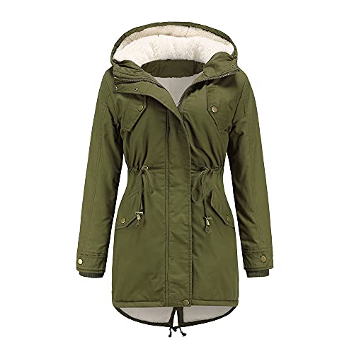 JMKEY Abrigos de invierno para mujer, abrigo de invierno impermeable, chaqueta larga con capucha de piel, style3, L Cover