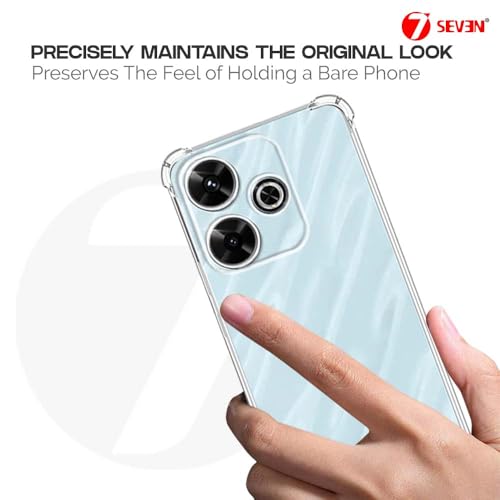 Image of 7SEVEN Back Cover for Mi Redmi 13 Transparent Mobile Back Case Shock Proof Design Camera Edges Protection Crystal Clear Phone Case Silicon Soft TPU and Flexible Bumper Phone Cover