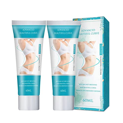 Hot Cream 2 Pack, Slimming Cream for Belly Fat, Fat Burning Cream, Anti-Cellulite Slim Massage Cream - Slimming Cream for Waist, Belly, Buttocks and Thighs, Loose Weight Fast for Women
