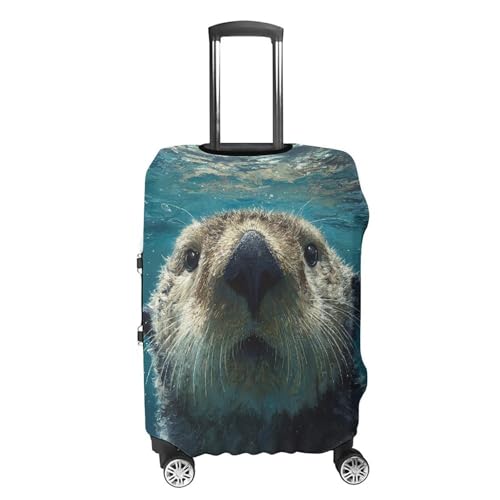 Luggage Cover Elastic Suitcase Cover Protector Washable Travel Baggage Covers Sea Otter Luggage Covers Carry On Luggage Protector Anti-scratch 19-32 Inch XL4