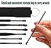 12 Pcs Ear Pick Earwax Removal Kit, Ear Cleaning Tool, Stainless Steel Earwax Removal Tool with Leather Storage Box (Black&Yellow)