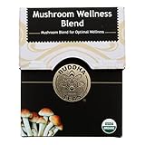 Buddha Teas - Organic Mushroom Wellness Blend - Herbal Tea - For Health & Wellbeing - With Antioxidants & Minerals - Clean Ingredients - Caffeine Free - OU Kosher & Non-GMO - 18 Tea Bags (Pack of 1).