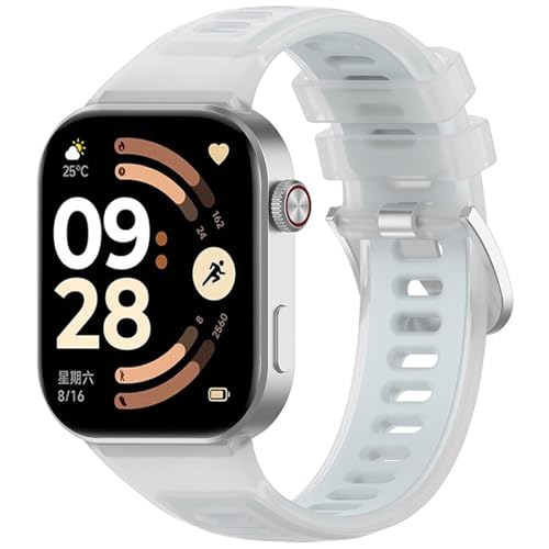[LICHIFIT] for Xiaomi Band 10 Pro�p�o���h �x���g �ւ��o���h �V���R���� �ʋC�� �ϋv�� �X�|�[�c�o���h �A�N�Z�T���[(�z���C�g)
