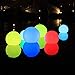 LOFTEK LED Vibrant Light Ball: 8-inch Ball Light with Remote and Press Control, 16 RGB Color Changing & Dimming Rechargeable, Cordless Portable Floating Pool Lights, Ideal for Kids or Decor