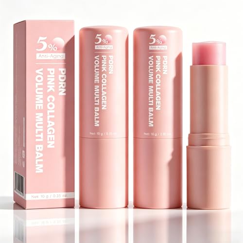 gtalmp PDRN Pink Collagen Volume Multi Balm Stick - Wrinkle & Hydrating Stick for Face, Lips, Eyes, Neck, Makeup Base, Deeply Nourishes for Smooth, Healthy-Looking Skin (1Pack)