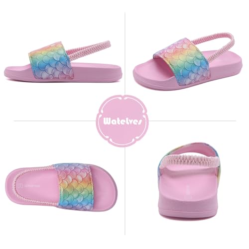 Image of WateLves Toddler Boys Girls Slides Sandals for Swim Beach Kids Water Shoes Casual Summer Slippers