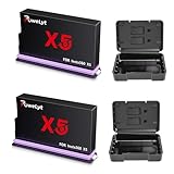 PoweLyt 360 X5 Battery 2 Packs 2800mAh High Capacity Waterproof X5 Battery Support Low Temperature Shooting with Protection Box Can Store Misro SD Card Fully Compatible with 360 X5 Action Camera