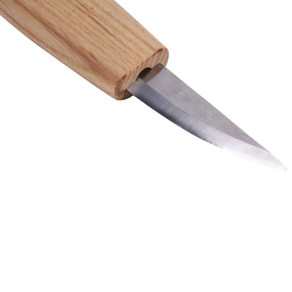 Set da 5 pezzi Utensili da intaglio per la lavorazione del legno Coltello Scalpelli per sgorbia in legno a spigoli vivi Cutter fai da te, come mostrato