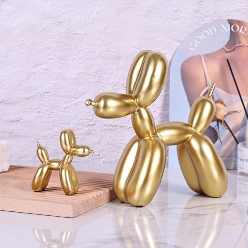 Estatua Decorativa de Perro Globo Moderna Dorada miniatura 6