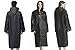 Rain Ponchos Raincoats for Adults Women Men, Reusable 2 Pack Rain Jacket Coats with Hood for Family Disney Camping Hiking(1 White+1 Black)
