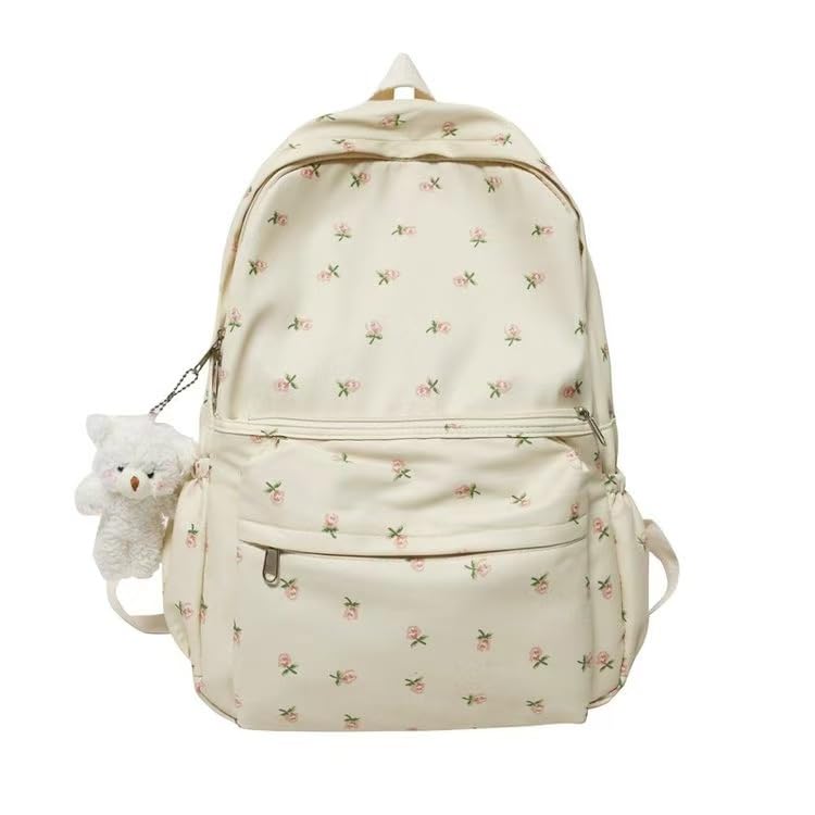 Style Floral Backpack – Small Fresh Schoolbag for Middle School Girls & Women-image-49