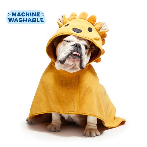 Barkbox Premium saugfähiges Hundehandtuch – schnell trocknender Kapuzen-Bademantel für Bade- und Strandausflüge, luxuriöser & weicher Hunde-Bademantel/Handtuch für alle Rassen, schnell trocknendes