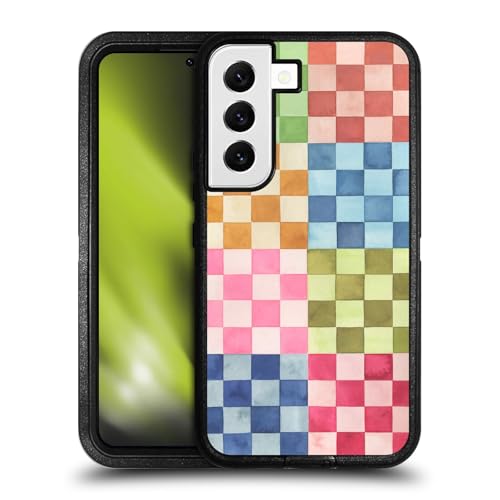 Étui Antichoc Compatible Samsung Galaxy S22 5G Coque Ninola Carrés Colorés Collection 2025-26