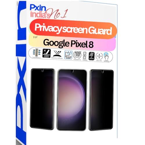 Image of Pxin Mobile Privacy Guard for Google Pixel 8 | Mobile Privacy screen protector | Anti Glare | Anti Spy Screen Protector | Reduces blue light | Self healing guard from scratches
