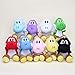 9 Teile/Satz 17 cm super Mario bros Yoshi Familie, grün rosa rot blau Yoshi Bowser Drache weicher plüsch Spielzeug Puppe 9 Farben Laimi (Color : Default)