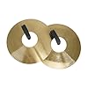 QUXVUIS Traditional Cymbal Musical Instrument Alloy Jazz Drum Crash Cymbals Home Practicing Students Suitable For Long Term Each Cymbal Comes Finger Strap For Easy Holding And, Golden, 200mm #2