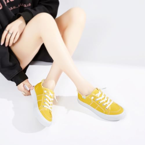 Obtaom Women's Play Fashion Sneaker White Color Washed and Leopard Canvas Slip on Shoes - Image 2