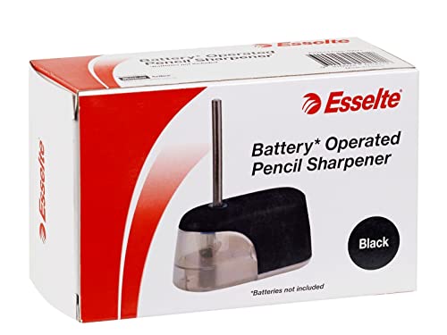 ESSELTE 49072 SHARPENER BATTERY OP,BLACK