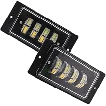 Compatible with Lada VAZ 2110-2117 2Pcs LED Angel Eyes Fog Lamp High Power LED Beads DRL Driving LightsWhite Amber No Ring