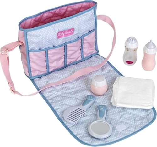 klein Baby Coralie Sac à Langer pour poupées | Accessoires: Biberon, Couche, boîte à pommade (factice) etc... | Jouet pour Enfants à partir de 3 Ans