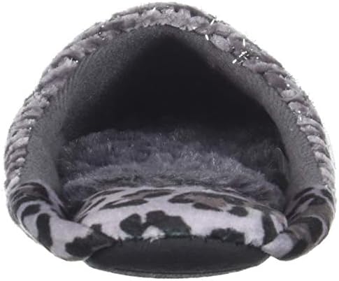 Dearfoams Women's Chenille Rib Knit Scuff with Velour Heel Slipper, Excalibur, XL Regular US | Image 2