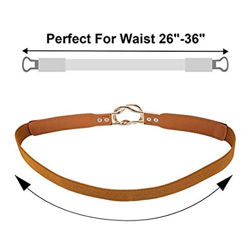 Women Skinny Elastic Waist Belt, Stretch Retro Corset Waistband for Dress3