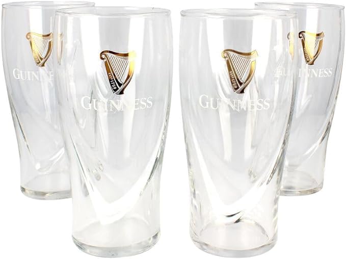 Amazon.co.jp: Guinness Irish Pint Beer Glasses 16oz - Set of 4 by 