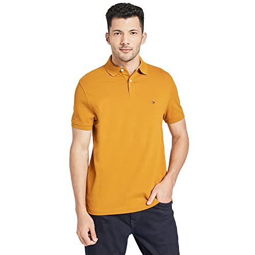 Image of Tommy Hilfiger Solid Regular fit Cotton Polo t-Shirt