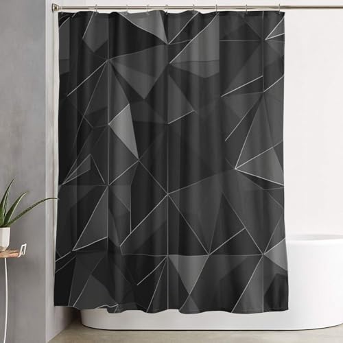 Rideau de douche imperméable noir pour stopper les fuites d'eau sur le sol