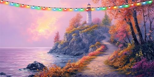 Diamond painting adulte 5D : kit complet de broderie diamant strass avec toile adhésive 30x60