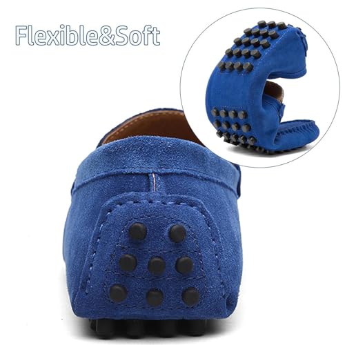 Image of PPXID Men's Dress Loafers Slip On Casual Shoes Lightweight Soft Penny Loafers Suede Driving Boat Shoes Moccasins