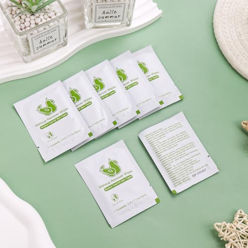 Image of 50 Makeup Remover Wipes Bulk Individually Wrapped Travel Makeup Wipes