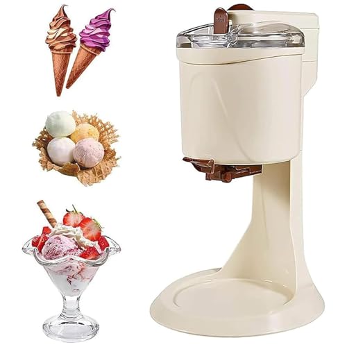 YQDDO Machine à crème glacée Molle, 1L Maison DIY Cuisine Automatique Mini Machine à crème glacée Molle aux Fruits for la Maison, Crème glacée Molle