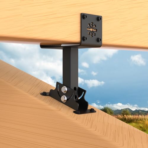 3Pack Heavy Duty Adjustable 5.55" Pergola Roof Riser Beam Brackets Hardware Kit for Patio Cover, Fit 6x6 & 6x8 Wood Beam by GOOCORREC - Image 4