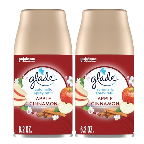 Glade 046500761027 Automatic Spray Refill And Holder Kit, Air Freshener For Home And Bathroom, Apple Cinnamon cover
