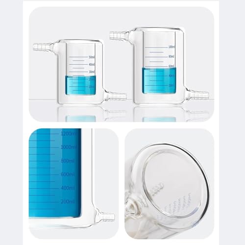 Bécher de laboratoire 50ml double couche pour éviter les chocs thermiques