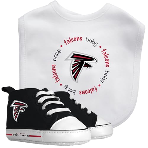 Image of Baby Fanatic 2 Piece Bib and Shoes - NFL Atlanta Falcons - Unisex Infant Apparel
