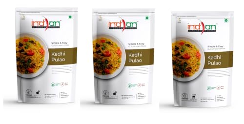 Image of Indian Kitchen Foods Instant Kadhi Pulao - Freeze Dried, Gluten-Free, Ready-to-Eat Indian Vegetarian Meal - Pack of 3