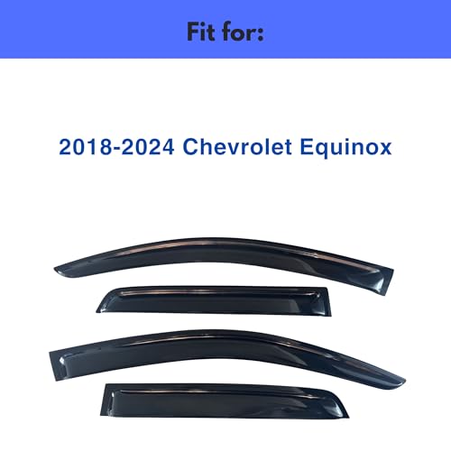 Image of IG Window Visors Fit for 2018-2024 Chevrolet /Chevy Equinox, Out-Channel Rain Guards Vent Wind Deflectors 4PC, Car Accessories for 18-24 Equinox