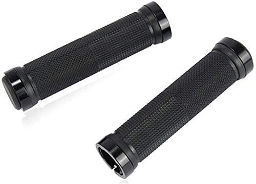 ZOOENIE Bicycle Handlebar MTB Grips, Mountain Bike Grips Lock on Bicycle Handlebar Grip Also for BMX Floding Bike, Double Locking, for Diameter 20-22