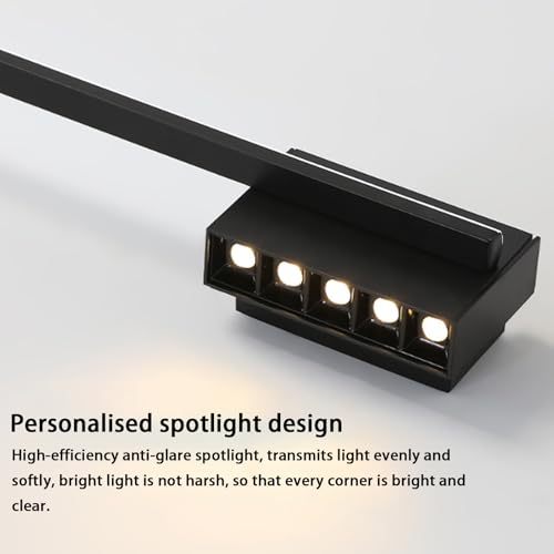 Lámpara de Pared 2700K-6500K Regulable Aplique LED Lineal Moderno Interior Negro Largo Rectangular 3