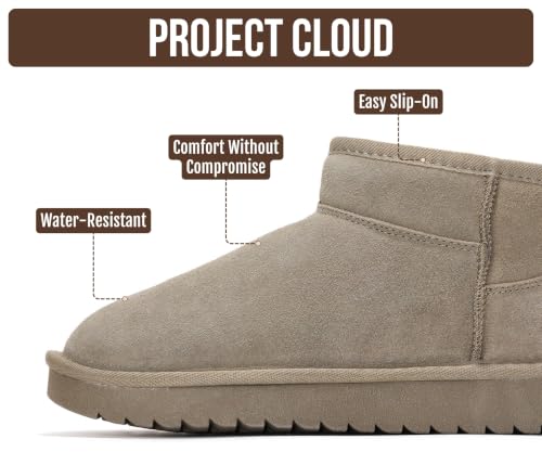 Image of 100% Genuine Leather Womens Boots Fur-Lined Booties Ankle Boots for Women